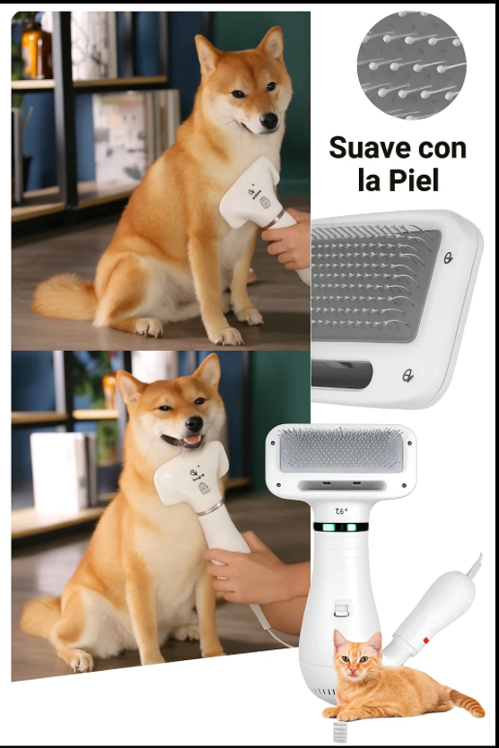Cepillo Secador para Mascotas